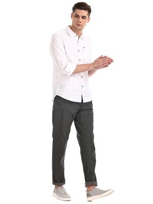 grey textured chinos - 17574560 - Standard Image - 3