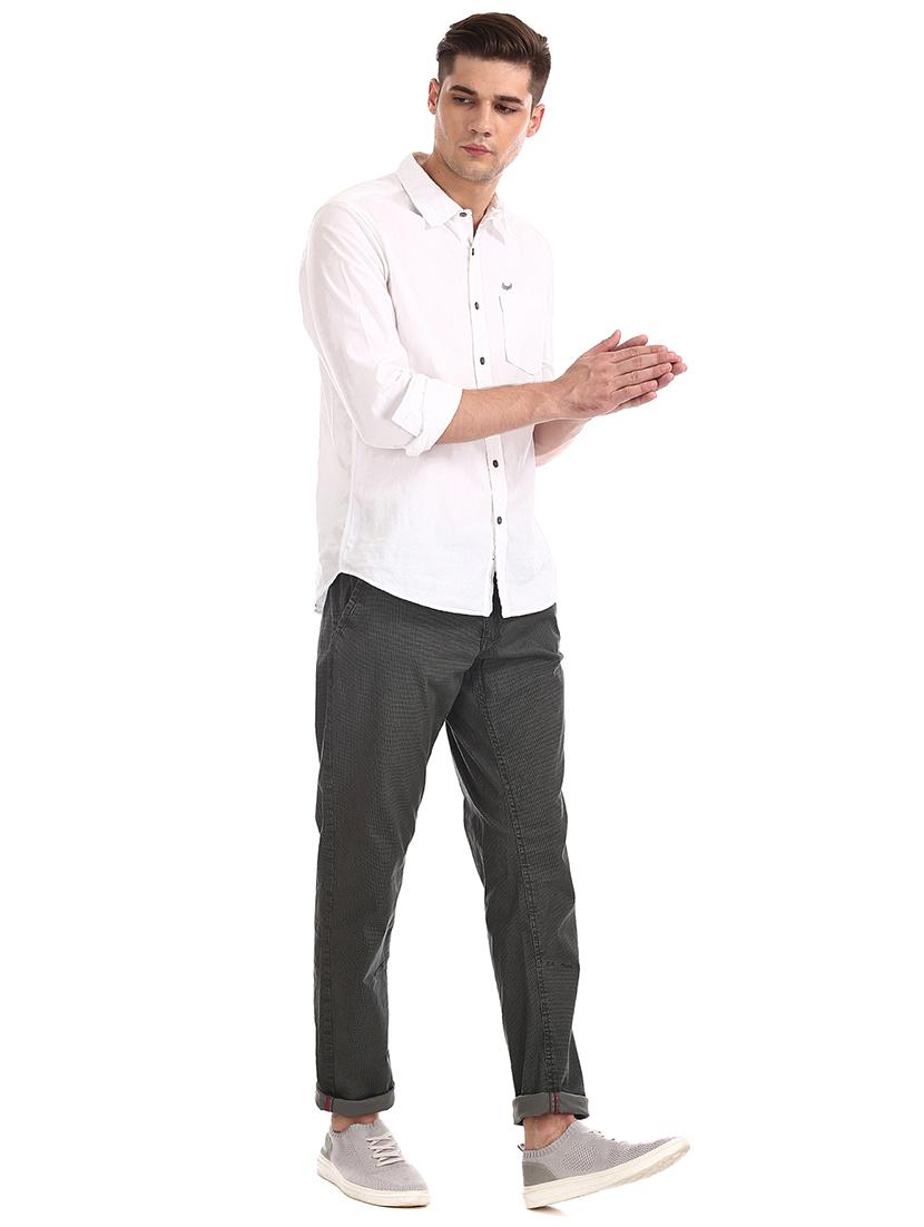 grey textured chinos - 17574560 - Zoom Image - 3