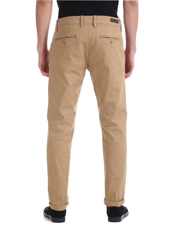 brown solid chinos - 17574578 - Zoom Image - 3