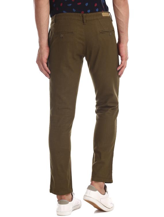 brown solid chinos - 17574586 - Zoom Image - 3