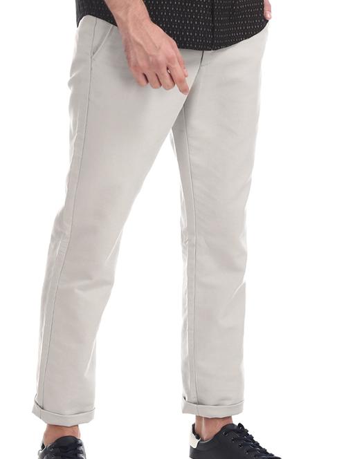 grey solid chinos - 17574594 - Standard Image - 1