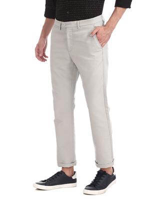 grey solid chinos - 17574594 - Standard Image - 2