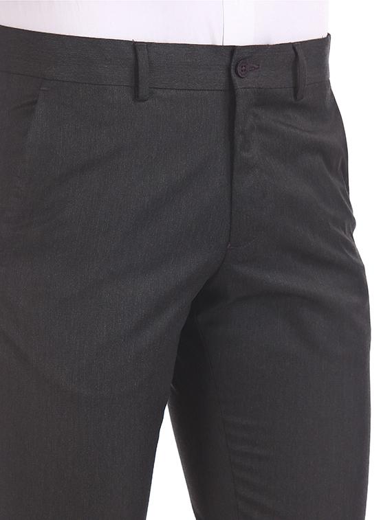 black solid flat front formal trouser - 17574632 - Zoom Image - 5
