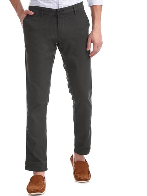 black solid chinos - 17574635 - Standard Image - 1