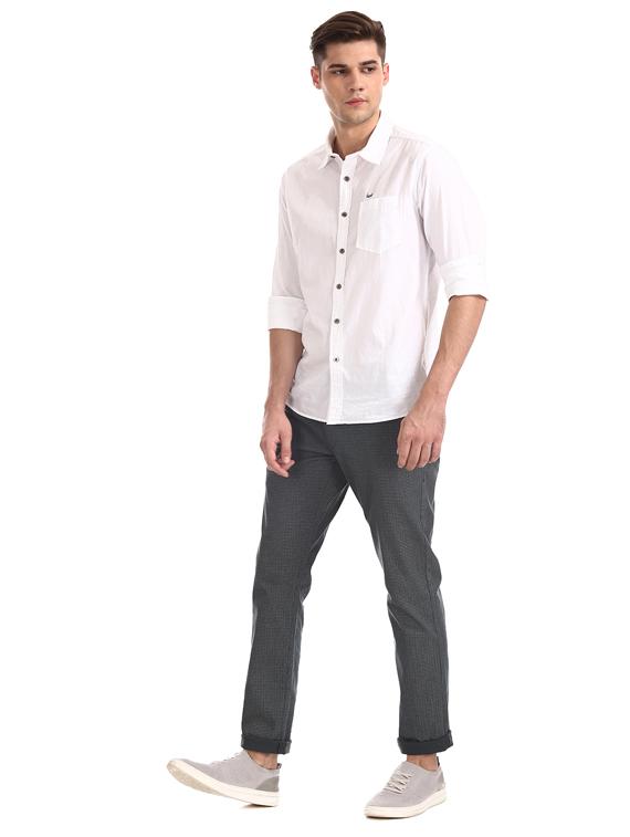 grey textured chinos - 17574649 - Zoom Image - 3