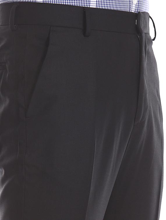 black solid flat front formal trouser - 17574654 - Zoom Image - 5