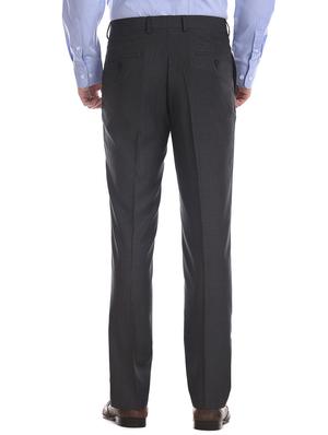 black textured flat front formal trouser - 17574657 - Standard Image - 3
