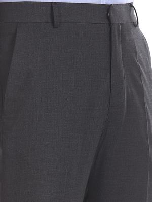black textured flat front formal trouser - 17574657 - Standard Image - 5