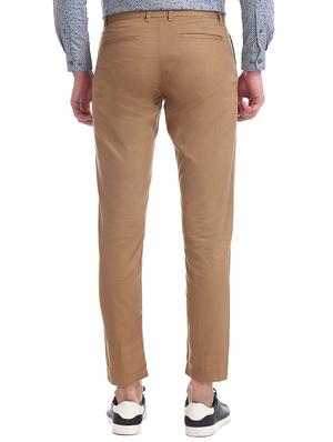 beige solid chinos - 17574658 - Standard Image - 3