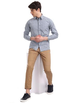 beige solid chinos - 17574658 - Standard Image - 4