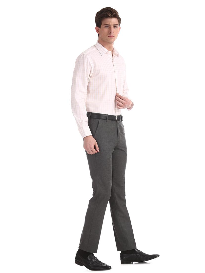 black solid flat front formal trouser - 17574673 - Zoom Image - 4