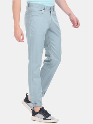 blue solid chinos - 17574686 - Standard Image - 2