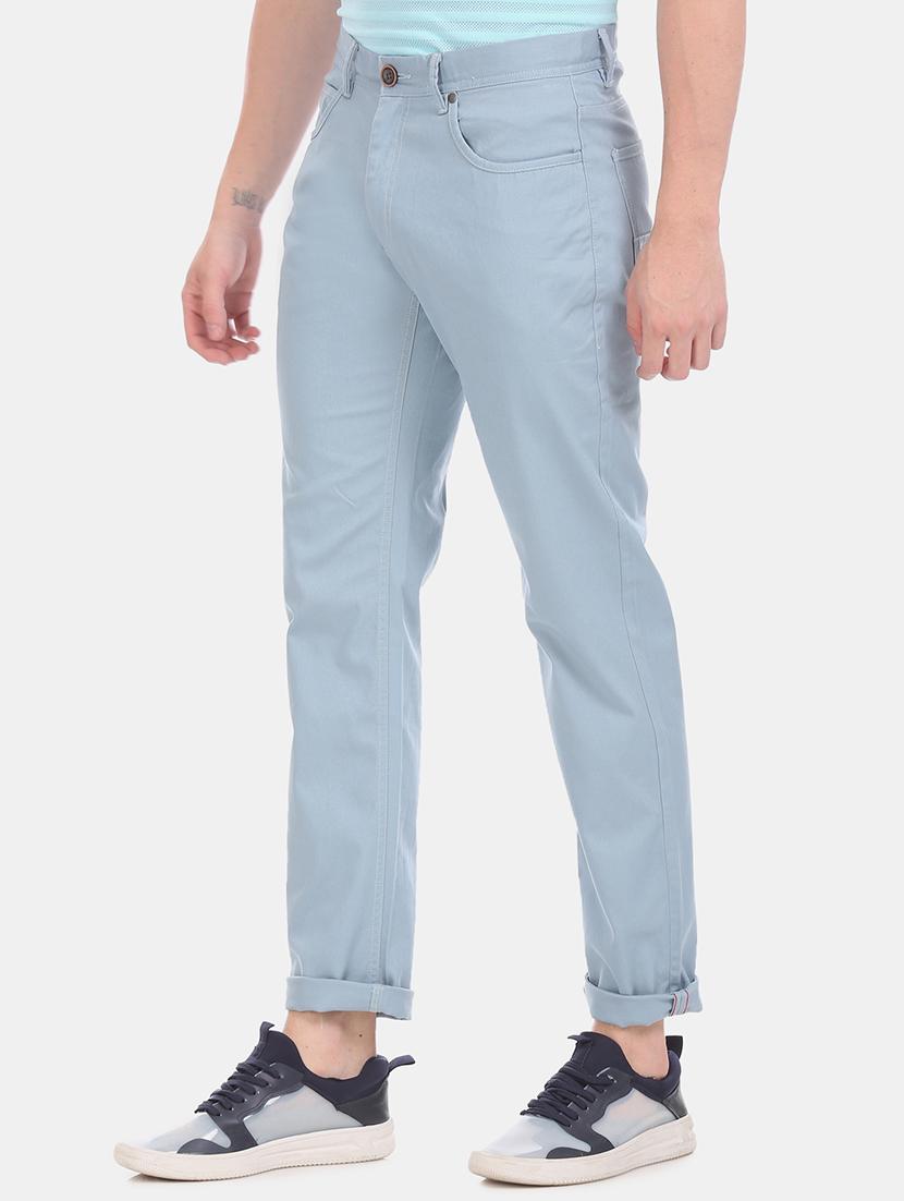 blue solid chinos - 17574686 - Zoom Image - 1