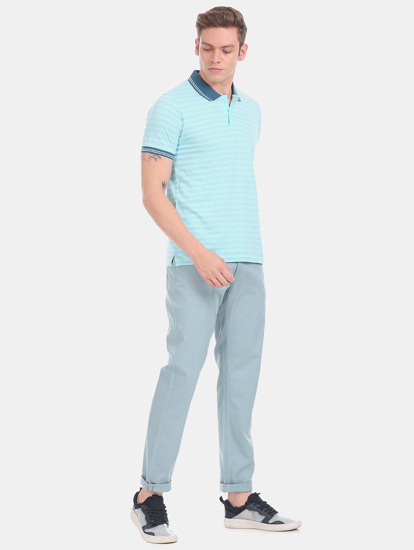 blue solid chinos - 17574686 - Zoom Image - 4