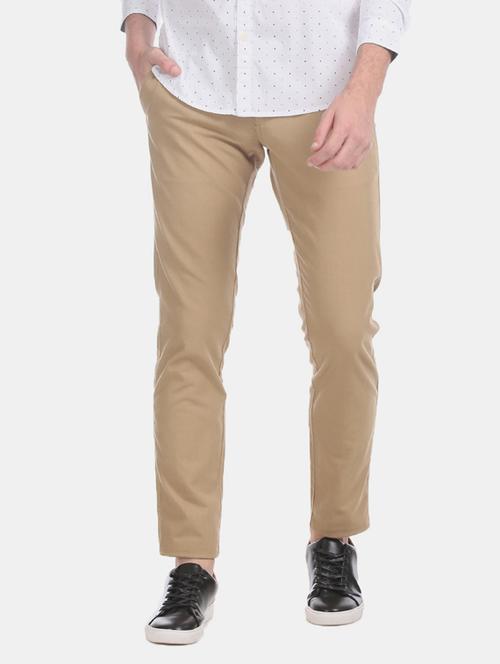 brown solid chinos - 17574698 - Standard Image - 1