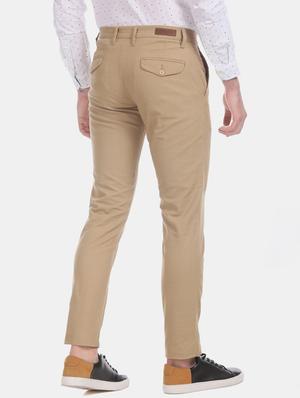 brown solid chinos - 17574698 - Standard Image - 3