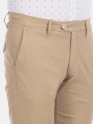 brown solid chinos - 17574698 - Standard Image - 5