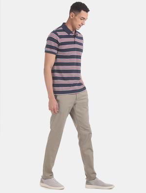 beige solid chinos - 17574731 - Standard Image - 4