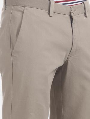 beige solid chinos - 17574731 - Standard Image - 5