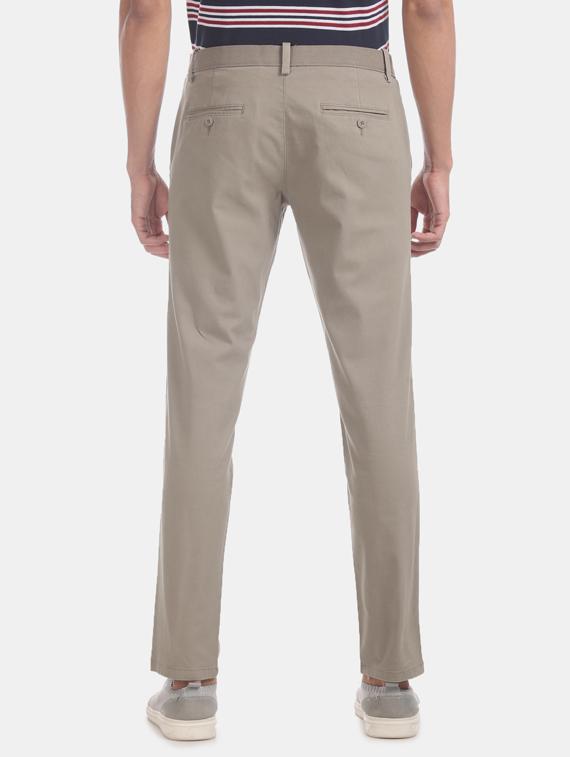 beige solid chinos - 17574731 - Zoom Image - 3