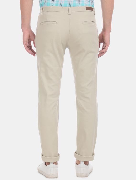 beige solid chinos - 17574737 - Zoom Image - 3