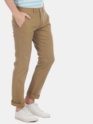 brown solid chinos - 17574739 - Standard Image - 2