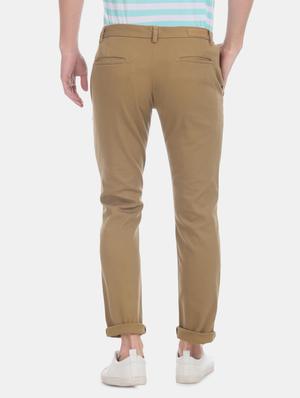 brown solid chinos - 17574739 - Standard Image - 3