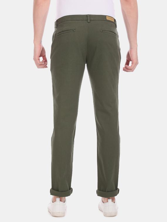 olive green solid chinos - 17574741 - Zoom Image - 3