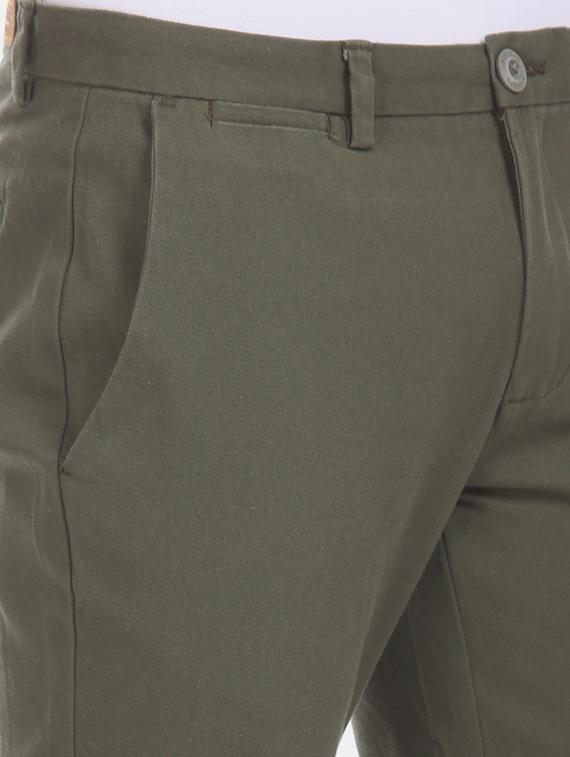 olive green solid chinos - 17574741 - Zoom Image - 5