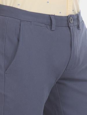 blue solid chinos - 17574743 - Standard Image - 5