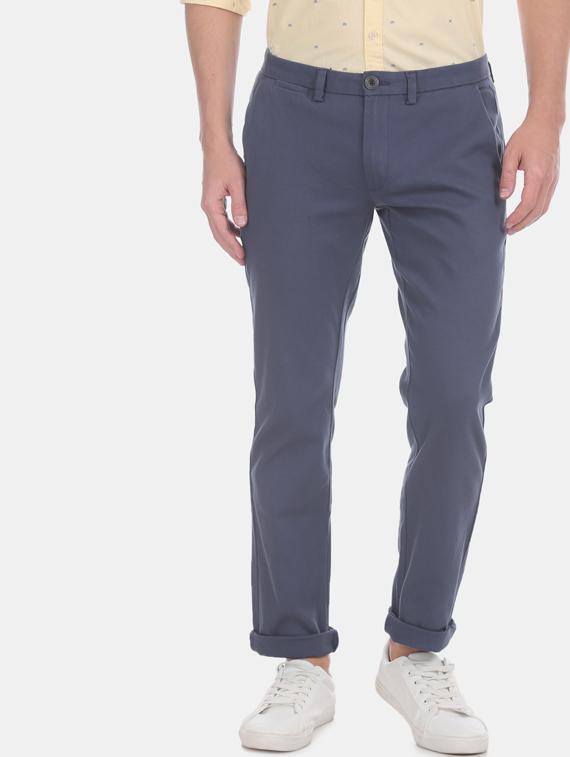 blue solid chinos - 17574743 - Zoom Image - 1