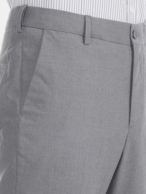 grey textured flat front formal trouser - 17574753 - Standard Image - 5