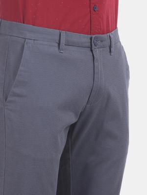 blue solid chinos - 17574754 - Standard Image - 5