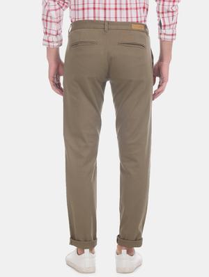 brown solid chinos - 17574767 - Standard Image - 3