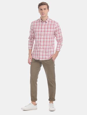 brown solid chinos - 17574767 - Standard Image - 4