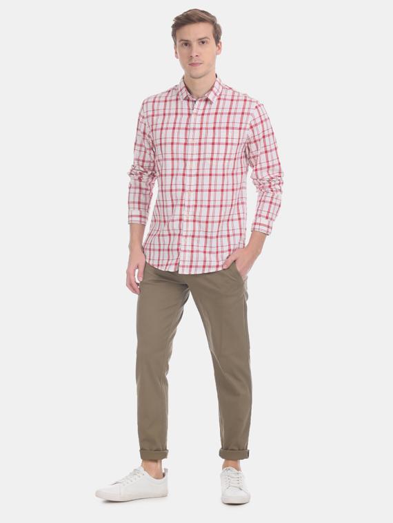brown solid chinos - 17574767 - Zoom Image - 4