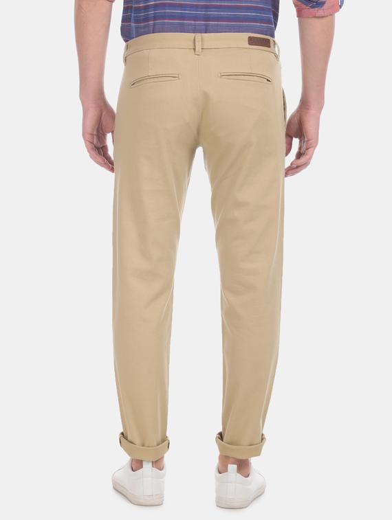 beige solid chinos - 17574769 - Zoom Image - 3