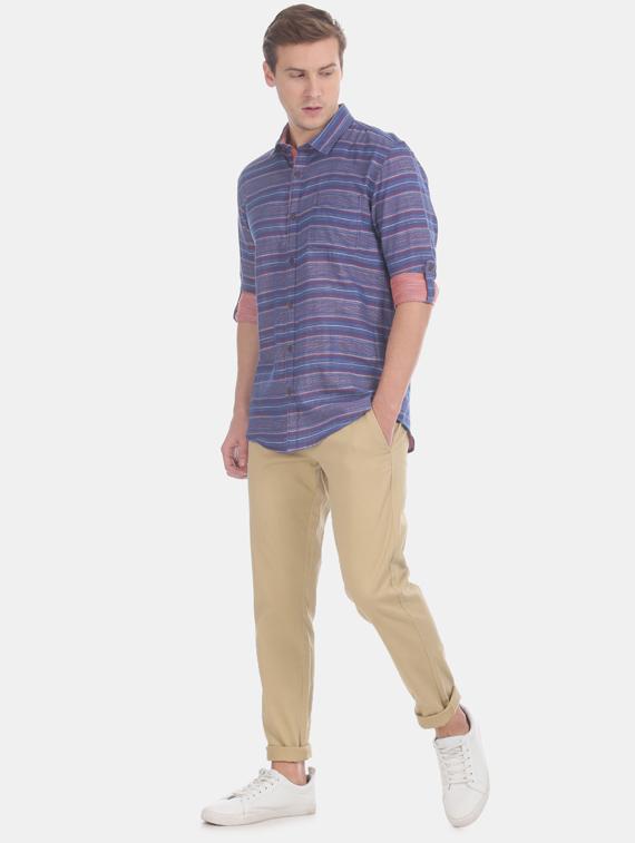beige solid chinos - 17574769 - Zoom Image - 4