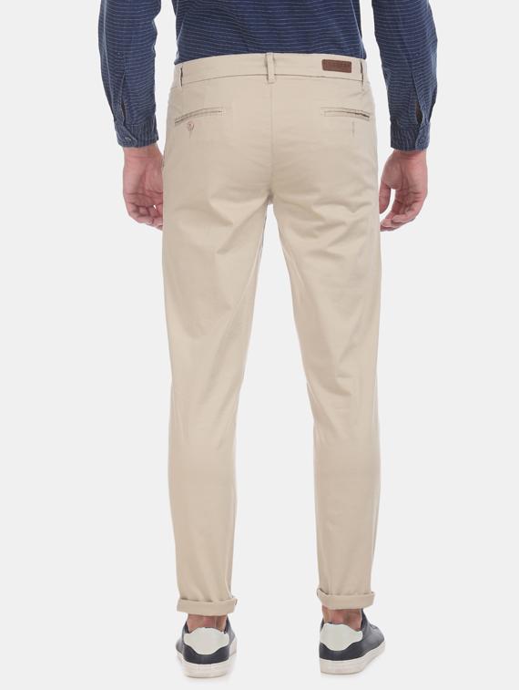 beige solid chinos - 17574773 - Zoom Image - 3