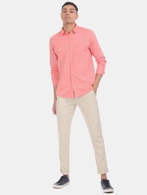 beige solid chinos - 17574782 - Standard Image - 4