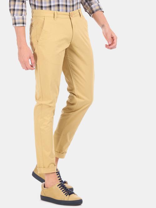 yellow solid chinos - 17574801 - Standard Image - 1