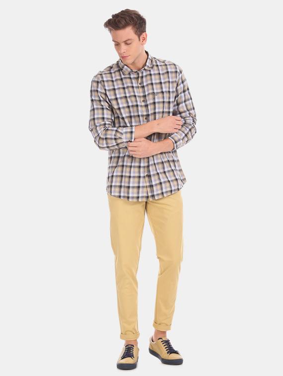 yellow solid chinos - 17574801 - Zoom Image - 4
