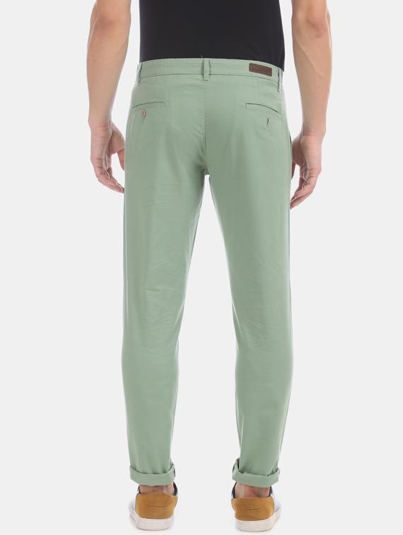 green solid chinos - 17574803 - Zoom Image - 3