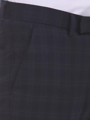black checkered flat front formal trouser - 17574807 - Standard Image - 5