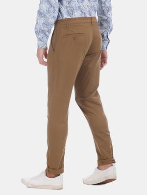 brown solid chinos - 17574809 - Standard Image - 3