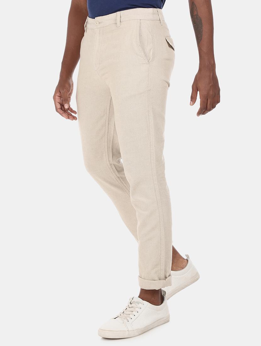 beige solid chinos - 17574821 - Zoom Image - 2
