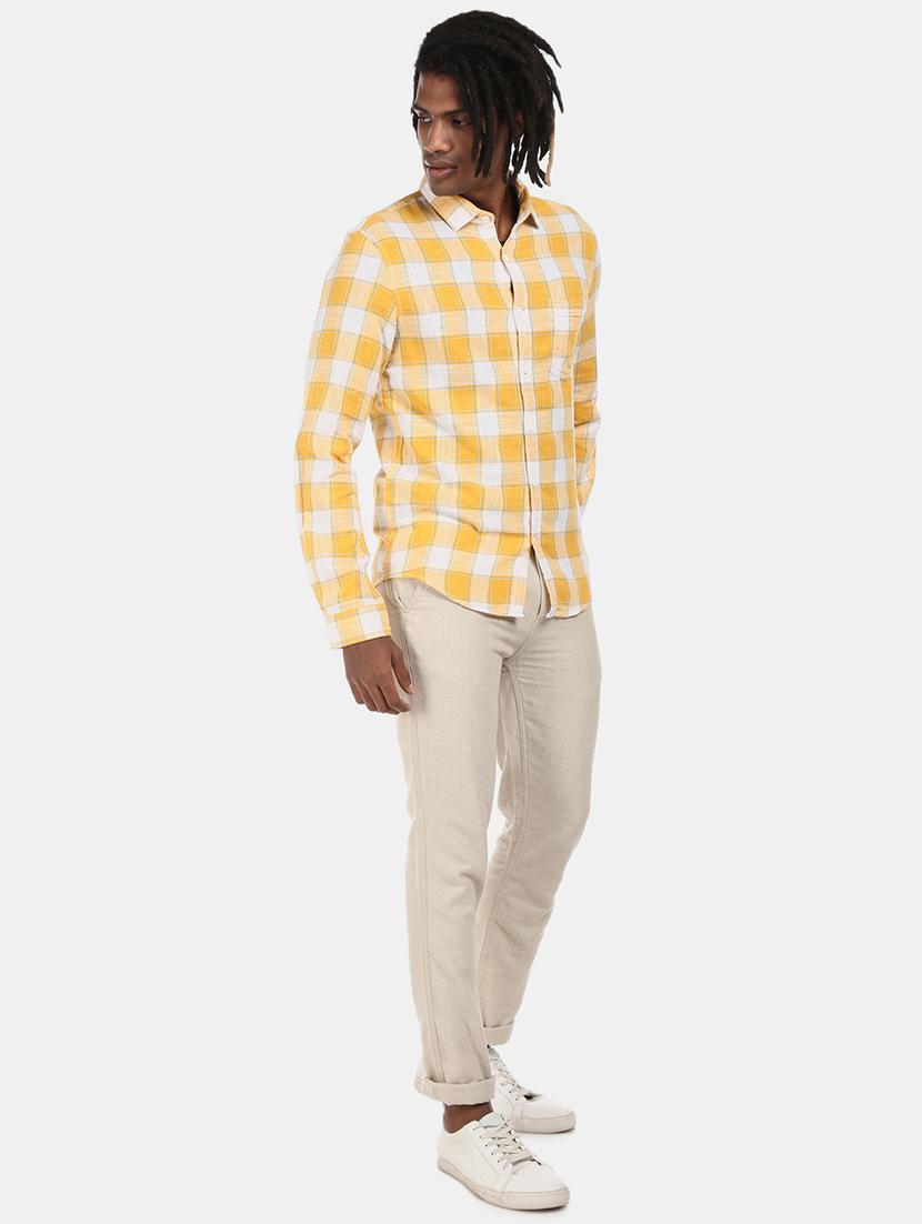 beige solid chinos - 17574821 - Zoom Image - 4