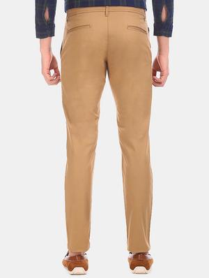 brown solid chinos - 17574843 - Standard Image - 3
