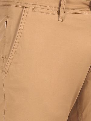 brown solid chinos - 17574843 - Standard Image - 5
