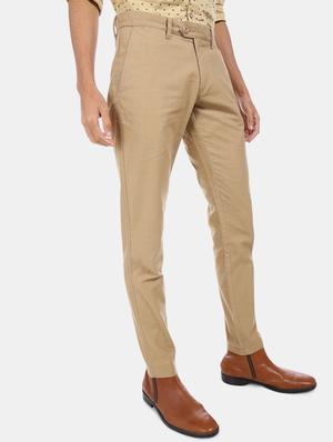 brown solid chinos - 17574857 - Standard Image - 2